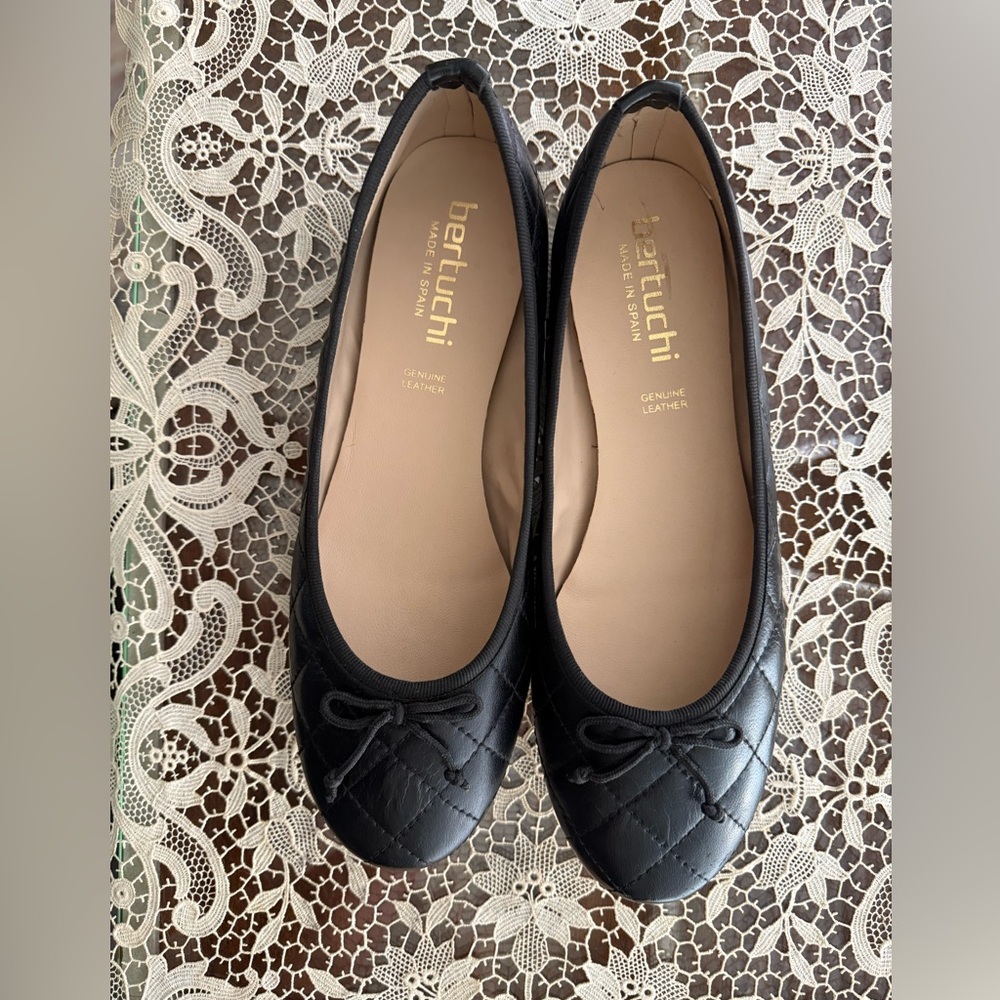 Bertuchi quilted Leather Ballet Flats